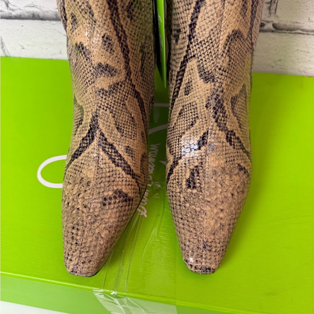 Sam Edelman Sylvia 2 Snakeskin Python Print Tall Knee High Boots Size 6 NEW - Picture 7 of 13